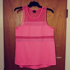 NWOT Material Girl Neon Pink Racerback Tank